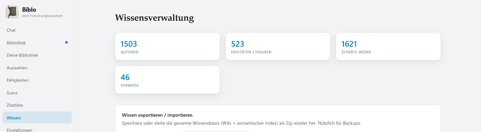Das gewonnene Wissen